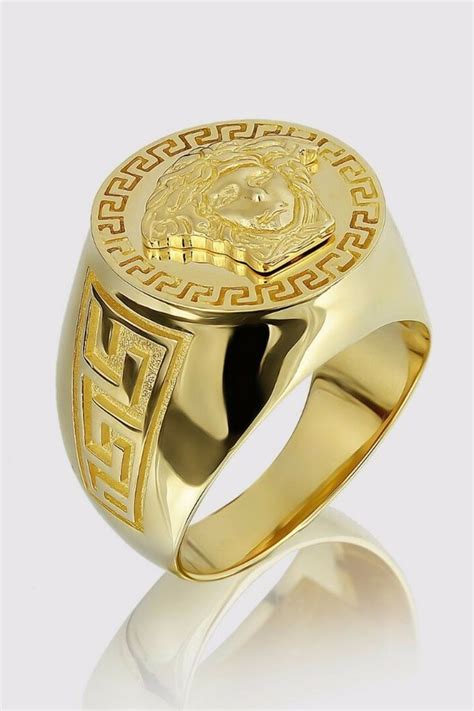 versace gold studs for men|men's Versace rings.